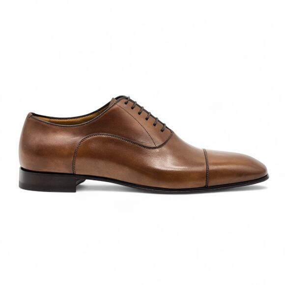 Christian Louboutin Greggo Leather Oxford Shoes Brown EU 40.5 US 7.5 - NWB $995 - Picture 2 of 7